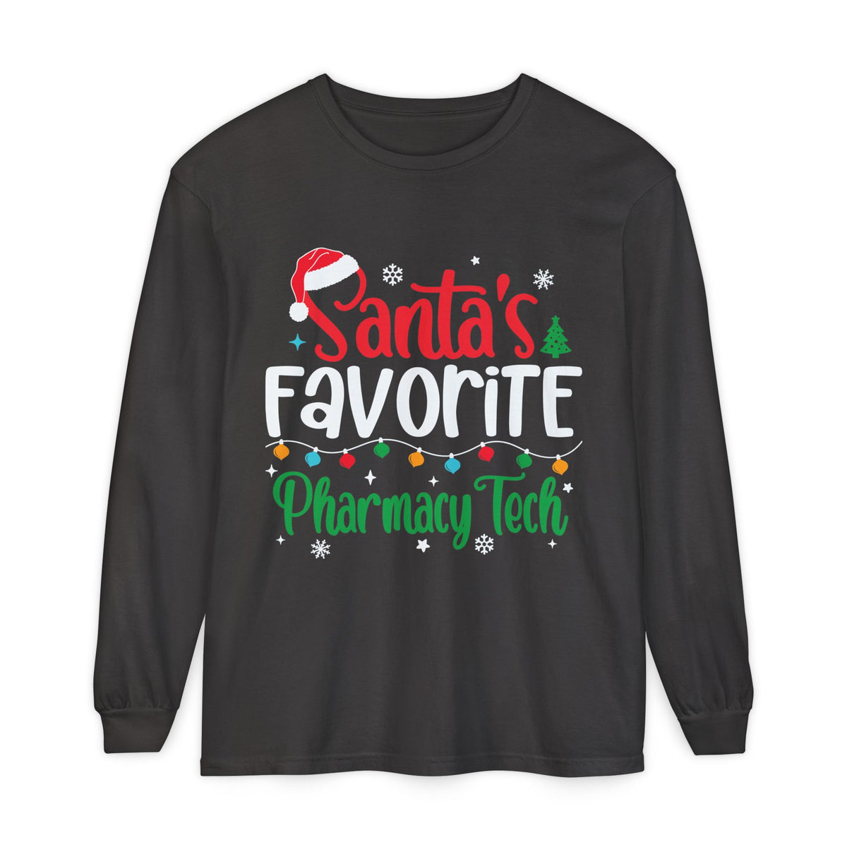 Santa’s Pharmacy Tech Christmas Long Sleeve T-Shirt