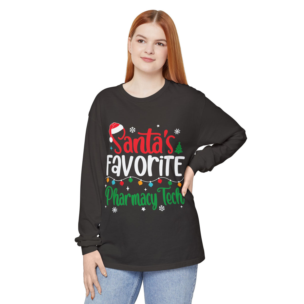 Santa’s Pharmacy Tech Christmas Long Sleeve T-Shirt