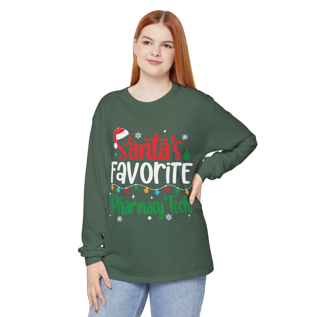 Santa’s Pharmacy Tech Christmas Long Sleeve T-Shirt