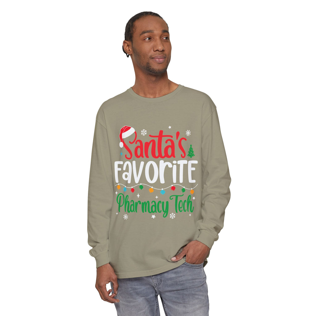 Santa’s Pharmacy Tech Christmas Long Sleeve T-Shirt