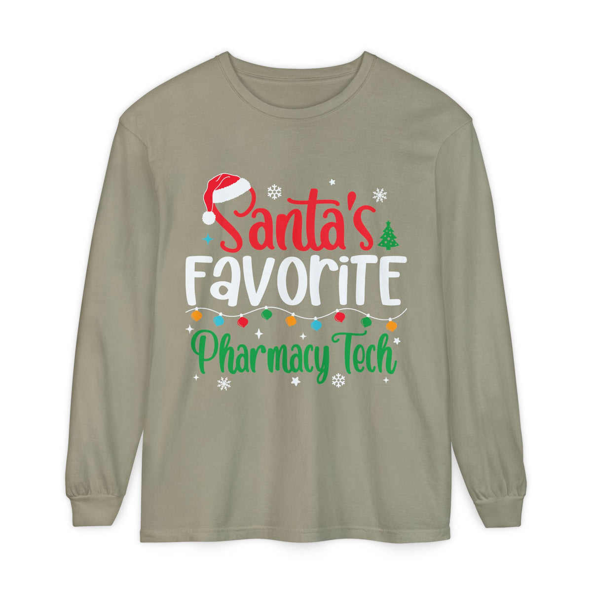 Santa’s Pharmacy Tech Christmas Long Sleeve T-Shirt