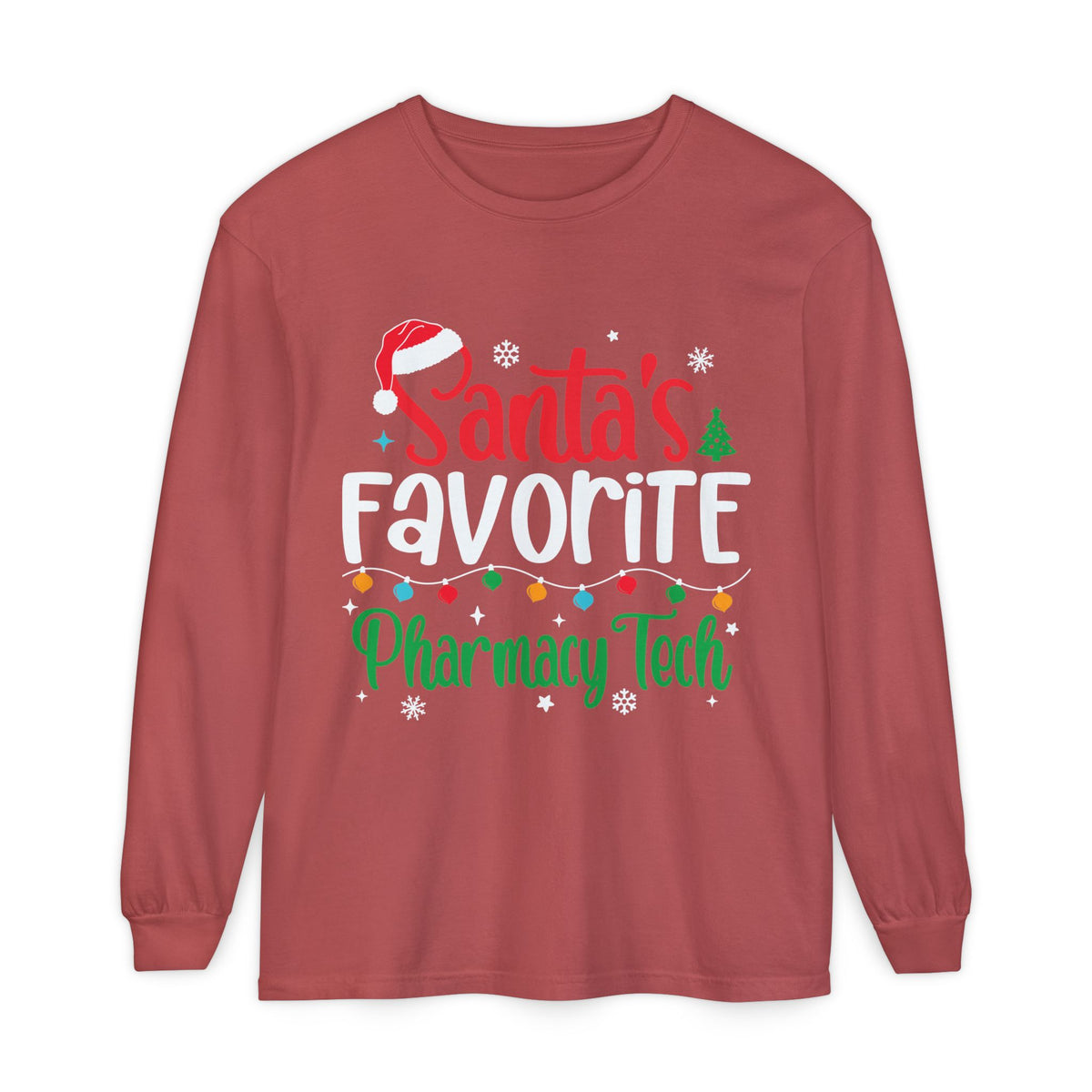 Santa’s Pharmacy Tech Christmas Long Sleeve T-Shirt