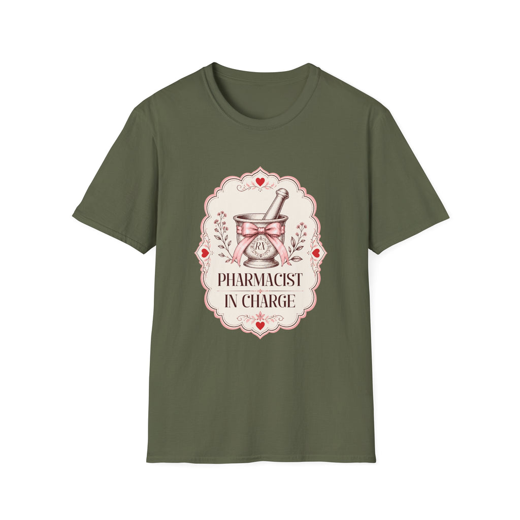 Pharmacist in Charge T-Shirt – Pharmacy Gift for Pharmacists
