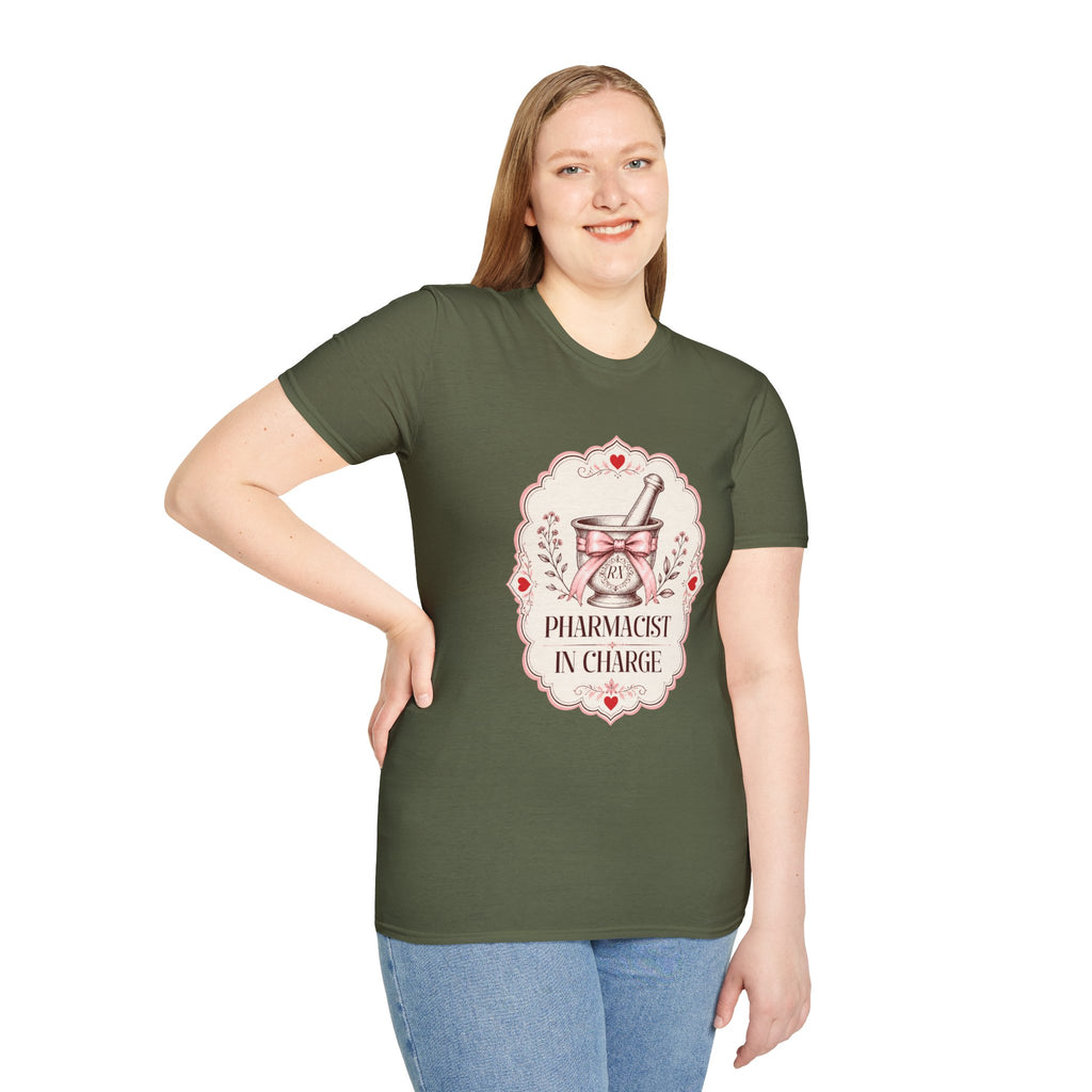 Pharmacist in Charge T-Shirt – Pharmacy Gift for Pharmacists