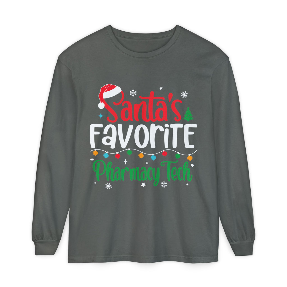 Santa’s Pharmacy Tech Christmas Long Sleeve T-Shirt